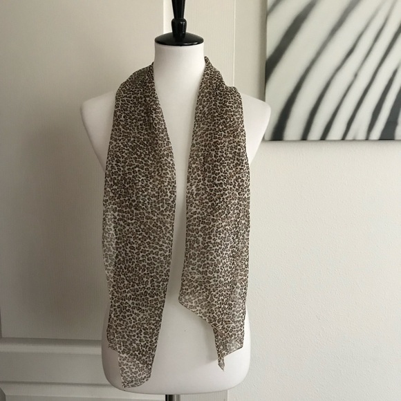 NWOT 100% Silk Made in France Animal Print Scarf - Picture 4 of 16
